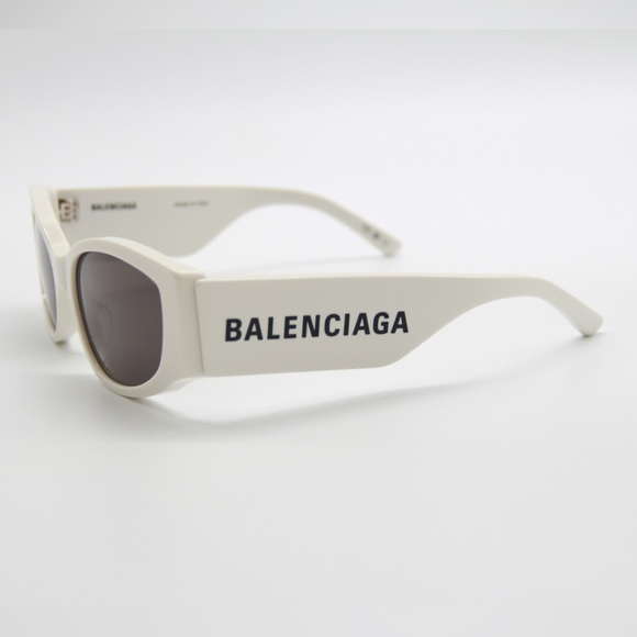 NEW BALENCIAGA BB0258S 003 OVERSIZED WOMEN WHITE SUNGLASSES BALENCIAGA - Picture 5 of 12